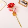 Flor de Rosa Colorida Flor Grande de Lámina de Oro Regalo Tanabata Decoraciones Florales para el Hogar Regalo de Vacaciones para Novia