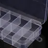 Fabricante Caja de Plástico Transparente Rectangular con 10 Compartimentos Fijos Caja para Piezas de PP Caja para Componentes Caja de Almacenamiento para Empaque