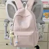 2026 Nueva Mochila de Nylon de Color Sólido de Alto Valor Moda Ligera Mochila para Escuela Secundaria Mochila de Gran Capacidad
