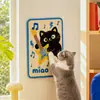 Placa arranhadora de sisal para gatos estilo musical da moda, protetor de parede resistente ao desgaste, teclado de disco de guitarra, acessório arranhador de parede para sala de estar