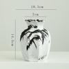 Cerámica Decorativa Estilo Tinta de Shumen Flores Secas Flor Sala de Estar Adornos de Arreglo Floral Jarrón Pasillo Aparato de Detección de Flores de Alta Calidad