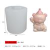 Molde de Silicone para Vela Perfumada de Boneco de Neve Tridimensional DIY Astronauta Gesso Decoração de Carro Enfeites Molde de Pedra Difusora