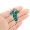 Broche de Hoja de Esmalte de Aleación Exquisita de Amazon Simple Versátil Traje Cárdigan Ramillete Joyería Pin de Planta