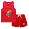 Chal de verano para niños 2023 pantalones cortos calientes camisa base casual coreana absorbente de sudor caramelo camiseta interior sin mangas para niños