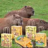 BS020 Comercio Exterior Tarjeta Tonta Amor Capibara capibara Kapibala Fiesta Dulce Regalo Bolsa de Papel Portátil