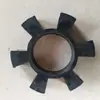 Almohadilla de acoplamiento hexagonal resistente al desgaste tipo T, caucho negro, alta elasticidad, almohadilla amortiguadora de conexión de acoplamiento de tres mordazas