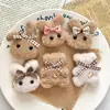 Accesorios de Conejo con Lazo de Algodón Relleno de Tela Animales Lindos Accesorios Hechos a Mano Accesorios para Ropa Conejo de Lana Fina
