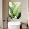 Extensão de Espaço Banheiro Vaso Sanitário Parede Decoração Pintura Planta Verde Mural de Banheiro Parede de Fundo do Vaso Sanitário Pintura Pendurada à Prova d'Água