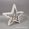 Luz LED de Estrela Cadente de Cinco Pontas Decoração de Rena de Natal em Madeira