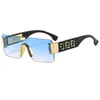 Gafas de sol sin montura cuidadosamente seleccionadas, Gafas de sol, Protección solar, Gama alta para hombre, Para mostrar la cara de la mujer, Pequeñas para tomar fotos, Visores solares de corte angular para conducir, Espejos de PC