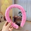 Arco de Cabelo DIY Base Embrião Pelúcia Semiacabado Faixa de Cabelo Feminina Outono e Inverno Enfeite de Cabeça Cor Doce Feito à Mão Fivela de Cabeça Enfeite de Cabeça Veludo Teddy
