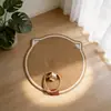 Tapete arranhador de gato de verão, durável e sem fiapos, tapete de cama de gato estilo nórdico, cáqui, tamanho pequeno, lavável à máquina