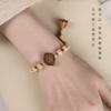 Pulsera de la Marea Nacional Original Estilo Étnico Retro Personalidad Nicho Temperamento Semilla Baixiang Año del Gallo Conejo de Jade Tejida Hebilla Suelta para Mujeres