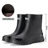 Botas de borracha brancas estilo japonês para campus, com cordão, à prova de vento e à prova d'água, galochas estilosas, botas para caminhada aquática ao ar livre com cordões elásticos