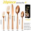 Juego de 20/30/40/60 piezas de acero inoxidable transfronterizo, cubertería con corte de columna romana, cuchillo y tenedor, hotel occidental, cuchillo para bistec, tenedor y cuchara