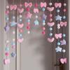 Cortina de Puerta Decoración de Puerta Cadena de Estrellas Corazón de Niña Habitación Infantil Dormitorio del Hogar Pasillo de Entrada Cortina Divisoria Cortina Colgante