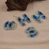 Resina Fuguang 26 letras em inglês estilo flor seca logo DZ artesanato em resina acessórios para chaveiro diy