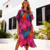 Novedades Transfronterizas Primavera/Verano 2026 Más Vendido Chal de Protección Solar de Verano Cubre Traje de Baño Vestido de Vacaciones Estampado Moda