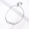 Pulsera de Carácter de la Suerte 8 con Símbolo de Infinito Matemático para Mujer con Microincrustación de Circonita Pulsera de Hilo Tendencia de Comercio Exterior Transfronterizo Europeo y Americano