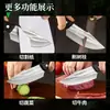 Cuchillo para carne forjado a mano, Cuchillo portátil para deshuesar y cortar para exteriores, Cuchillo para carne y fruta con funda de cuero, Al por mayor