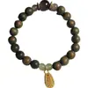 Pulseira de Sândalo Vermelho Jade Aventurina Cabacinha Novo Rosário Joia Pulseira Pequena Criativa