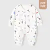 Mameluco para Bebé con Cubre Manos y Pies, Tipo Recién Nacido de Algodón Puro sin Costuras para las Cuatro Estaciones Ropa de Casa, Ropa de Monje para Recién Nacido