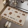 Alfombrillas de Baño de Dibujos Animados, Alfombrillas Antideslizantes de Uso Doméstico para Baño, Fáciles de Cuidar, Alfombrillas de Piso Antideslizantes, Alfombrillas de Lino Absorbentes, Listas para la Venta