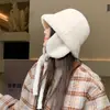 Sombrero de Pescador Grueso Cálido con Forro Polar para Otoño e Invierno, Sombrero Protector para los Oídos Resistente al Viento para Ciclismo al Aire Libre, Sombrero Cubo Casual Estilo Japonés para Circunferencia de Cabeza Grande