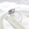 Anillo elegante con forma de rosa blanca con incrustaciones de piedra exquisita de estilo coreano Sun Cloud, anillo para el dedo índice, anillo de mujer, lote mixto