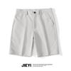 Fuiv Pantalones Cortos de Traje para Hombre Sueltos Rectos con Abertura Ropa Exterior Estilo Coreano Moderno Verano Versátil Casual Cinco