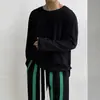 Camiseta básica de manga larga para hombre, color liso, cuello redondo, estilo americano, versión coreana, nueva, casual, holgada, versátil
