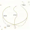 Joia Transfronteiriça Europeia e Americana Estilo Boêmio Personalizada Strass Concha Franja Corrente de Cabeça Vintage Multicamadas Popular Corrente de Cabelo Adorno de Cabeça