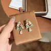 Nochebuena Árbol de Navidad Colorido Pendientes de Diamante Brillante Forma de Gota de Agua Moda Creativa Elegantes Exquisitos Pendientes Pendientes Festivos