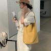 Bolso Cubo Tote de Cuero Genuino de Gama Alta Togo, Estilo Coreano y Japonés, Piel de Vaca de Primera Capa, Bolso de Viaje para Mujer, Hecho a Medida por el Fabricante