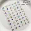 Pegatinas para Uñas Estilo Caramelo de Roca Ojo de Gato Dopamina de Verano 5D Tridimensional Estilo Gelatina Cuadrado Estrella Pegatinas de Decoración para Uñas DIY
