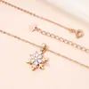 Collar de Copo de Nieve de Plata de Ley S925 para Mujer, Moda de Invierno, Elegante, de Alta Gama, Creativo, Versátil, Giratorio, Collar de Venta Caliente, Regalo