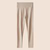 Leggings Térmicas Femininas de Lã de Ovelha e Seda de Cintura Alta, Calças Térmicas Derong Justas com Controle da Barriga, À Prova de Vento Confortáveis de Aquecimento Rápido