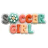 Pingentes de tamanco com tema de futebol, fivelas de sapato removíveis DIY, fivelas decorativas, acessórios de sapato de borracha macia em PVC