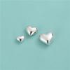 Plata de Ley S925 Accesorios Seiko Cuentas Separadoras de Corazón de Plata Lisa Cuentas Sueltas Colgante para Collar de Perlas Accesorios para Hilo de Cuentas DIY
