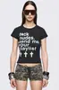 Top Ajustado de Manga Corta y Cuello Redondo Estilo Chica Caliente del Milenio Y2K Top Corto Negro Estampado de Letras Camiseta de Mujer High Street