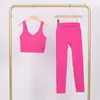 Conjunto de Chaleco en U y Pantalones Cortos Lulu Df con Etiqueta, Disponible para Envío Directo, Cuello Alto Ajustado, Conjunto de Yoga Elástico