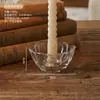 Suporte de Velas Moderno Minimalista de Vidro de Cristal Transparente Decoração de Mesa Jantar à Luz de Velas Dia dos Namorados Hotel Casamento Festa de Aniversário