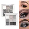 Paleta de Sombras Jiugongge Color Tierra Duradera 9 Colores Mate Perlado Negro Oscuro Punk Ahumado Maquillaje Sombras de Ojos recomendar