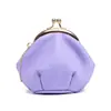 Cartera de moda con cierre de cuero genuino, bolsa creativa para labiales, monedero para mujer, mini bolsa con clip de almacenamiento estilo japonés, cartera portátil con forma de dumpling