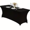 Suministro Directo Transfronterizo Leche Seda Elástico Funda de Silla Todo Incluido Prueba de Polvo Funda de Mesa de Cóctel Banquete de Boda Funda de Mesa Rectangular