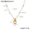 Lujo Accesible Francés Cuentas de Concha Shijia Collar Hecho a Mano Acero Inoxidable Chapado en Oro de 18K Cadena Dulce para la Clavícula En Stock