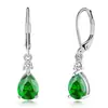 AliExpress Comercio Electrónico Transfronterizo Venta Caliente Pendientes de Cobre con Circonita Forma de Gota Lujo Ligero Pendientes Elegantes de Gama Alta para Mujer Combinan con Todo