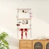 Suporte de armazenamento para presilhas de cabelo Estilo Boêmio Organizador de armazenamento de colares, tiaras e presilhas de cabelo Cabide Cabide de parede para quarto infantil Decoração de parede