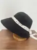 Sombrero de Sol de Encaje de Lunares de Nuevo Estilo para Primavera y Verano con Ala Ancha, Ala Plegable, Correa de Atar, Sombrero de Protección Solar para Viajes para Mujer