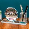 Presente de lembrança de formatura prático criativo Crystal photo frame pen holder personalizado foto classe colegas de festa aniversário